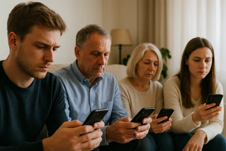 Desconexión con familiaries y amigos